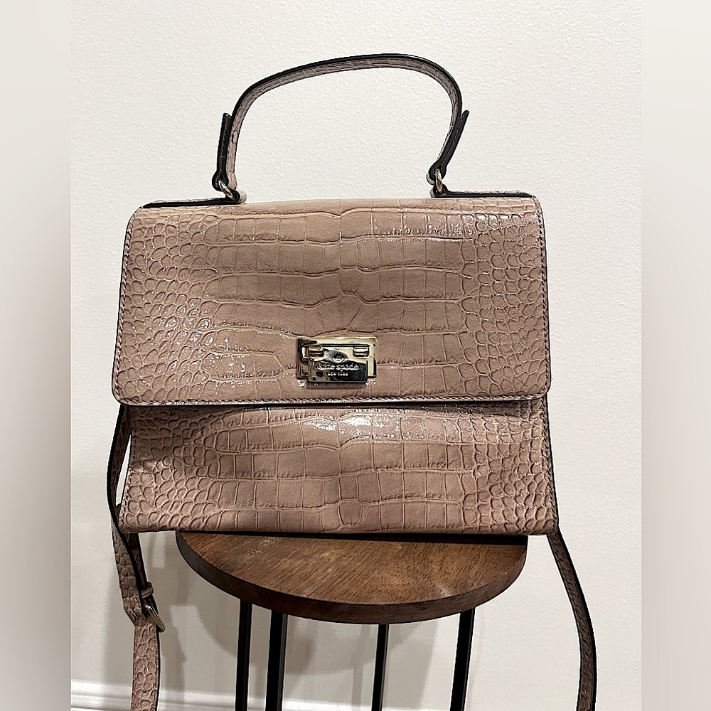 Kate Spade New York Knightsbridge Croco Leather Doris Satchel, Au Nature
